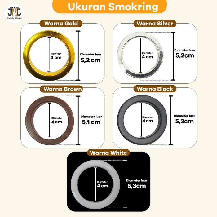 (Allthebest) Smokring Gorden Ring Hordeng Ring Bulat Aksesoris Gorden