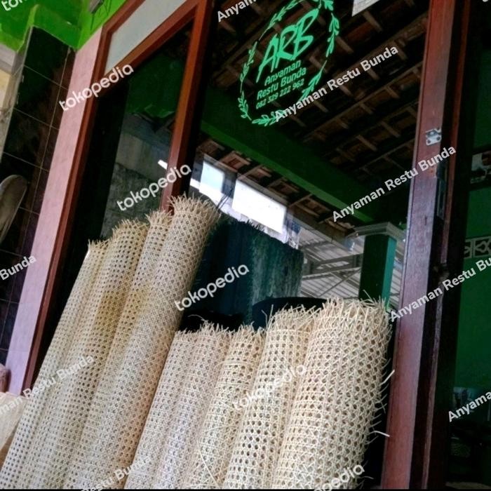 PREMIUM anyaman rotan lembaran / kembang tanjung / webbing rotan 70x410