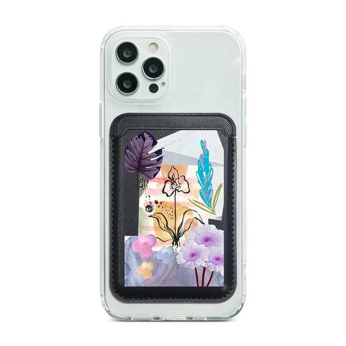 

Pocket Wallet Card Holder Magnetic Cassion Punch Flower