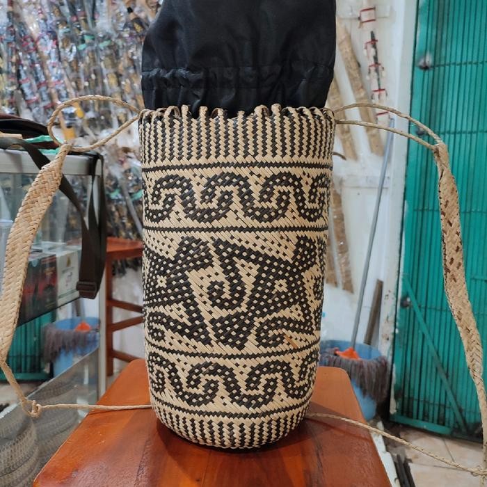 PREMIUM TAS ANJAT / TAS ROTAN + KAIN FURING MODEL RANSEL KUALITAS PREMIUM Anyaman