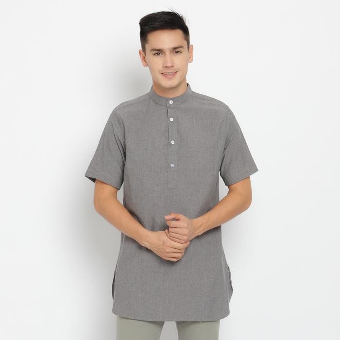 Toraformen - Ankara Kemeja Koko Pria Muslim Lengan Pendek Baju Kantong