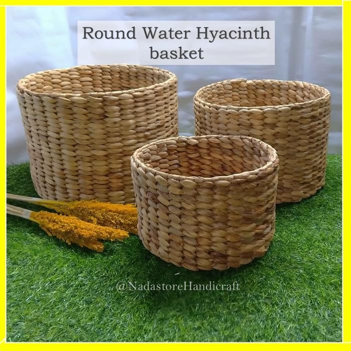 PREMIUM Keranjang anyaman Bulat / Storage box / Laundry Basket / Storage Box