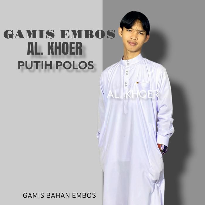 alkhoer jubah madinah gamis bahan embos kancing kotak impor jubah pria dewasa termurah 2023