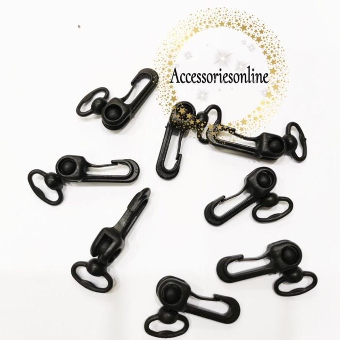 cantelan tas 1 cm plastik/konektor masker /shcd10act-120 pcs