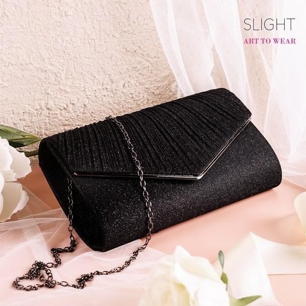 LENIASTOREID Clutch Hitam Tas Pesta Import Mewah Elegan