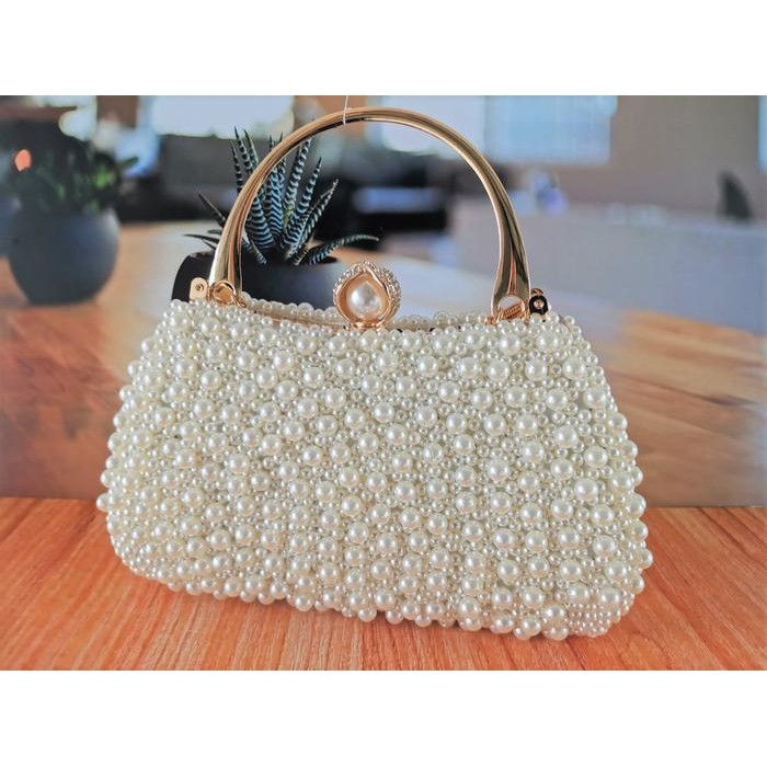 Tas Pesta Wanita Kondangan Kristal Mutiara Mewah Elegan Kekinian Terbaru Import Impor 7001