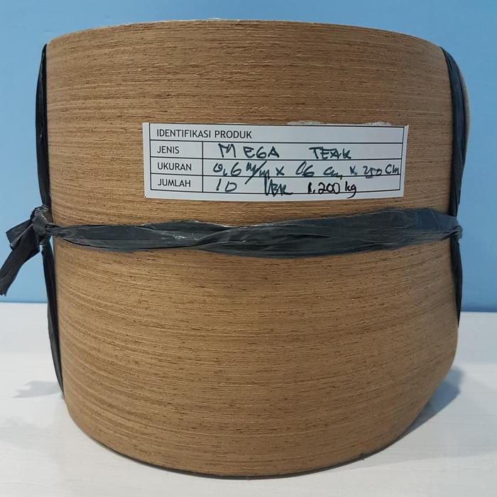 2E7A Vinir Venner Veneer Kayu Mega Teak Tebal 0.6Mm Pelapis Mebel Furniture