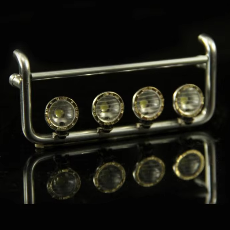 daniaastoree LED Simulation Metal Searchlight for 1/14 Tamiya RC Truck Dump Truck Scania BENS MAN Di