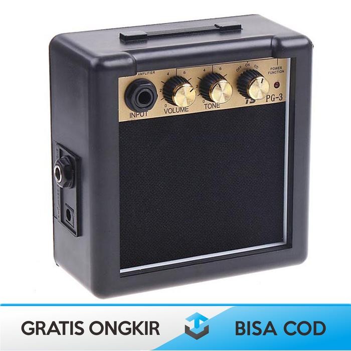 AMPLIFIER MINI PORTABLE GITAR LISTRIK 9V PG 3 W POWER SPEAKER ORIGINAL