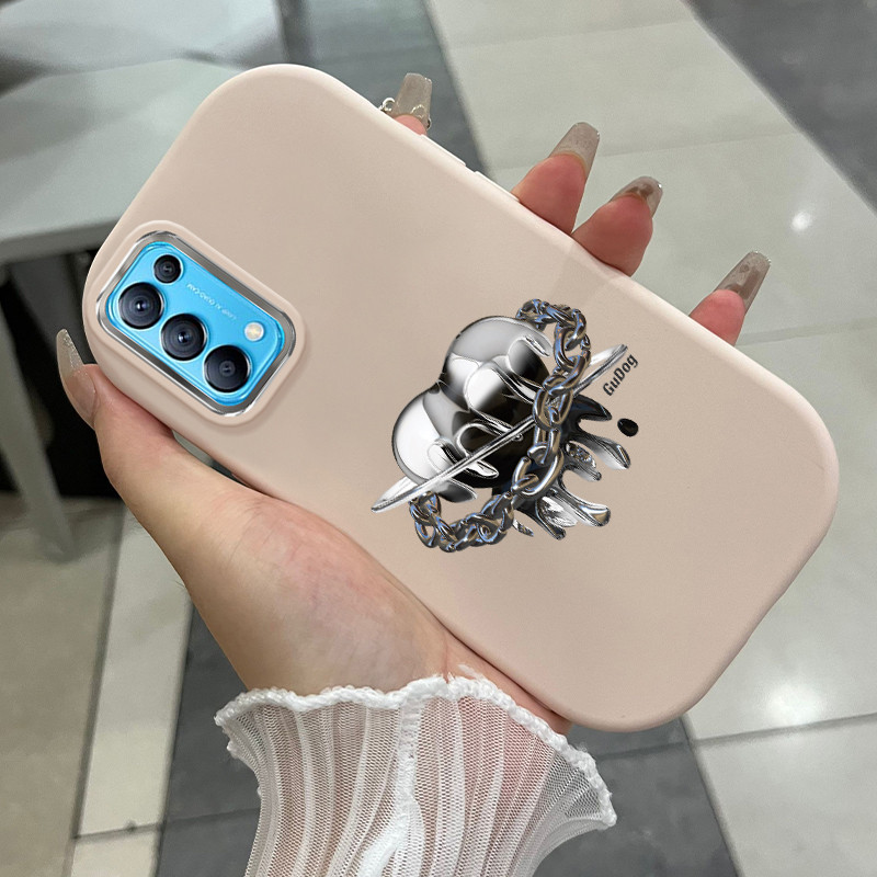 Casing Hp Untuk OPPO Reno 5 4G Reno 5 5G Reno 5K 5G Reno 4 4G Find X3 Lite Case Casing pola Rantai k