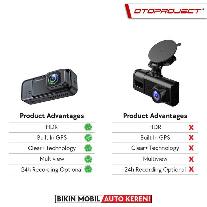 OTOPROJECT - CAR DASHCAM NEO 2K + REAR FULL HD CAM DASHCAM MOBIL