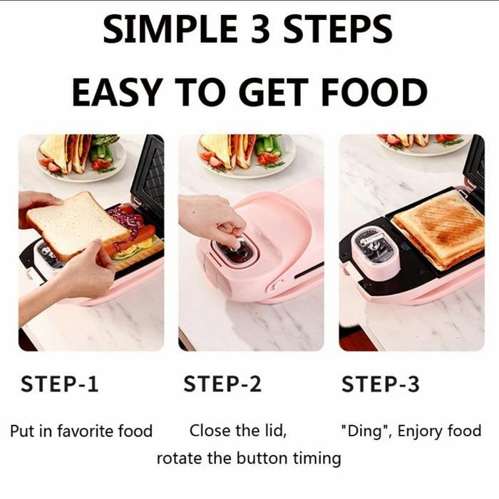 5 In 1 Breakfast Sandwich Waffle Takoyaki Maker