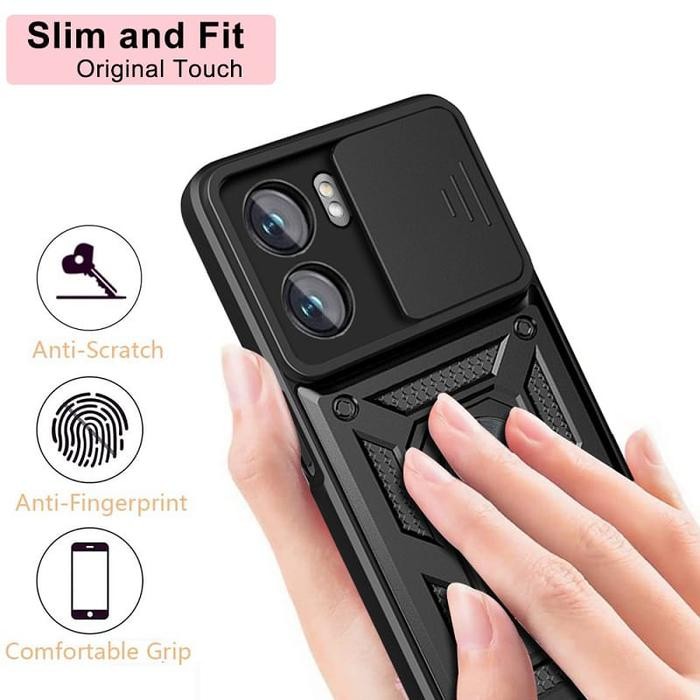 TB2D Oppo A77S A57 2022 Case Slide Armor Camera Protection Case Casing A57