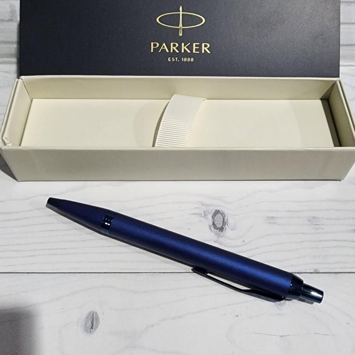 

Pulpen Parker Original Im Monochrome Blue Ballpoint Free Grafir Nama