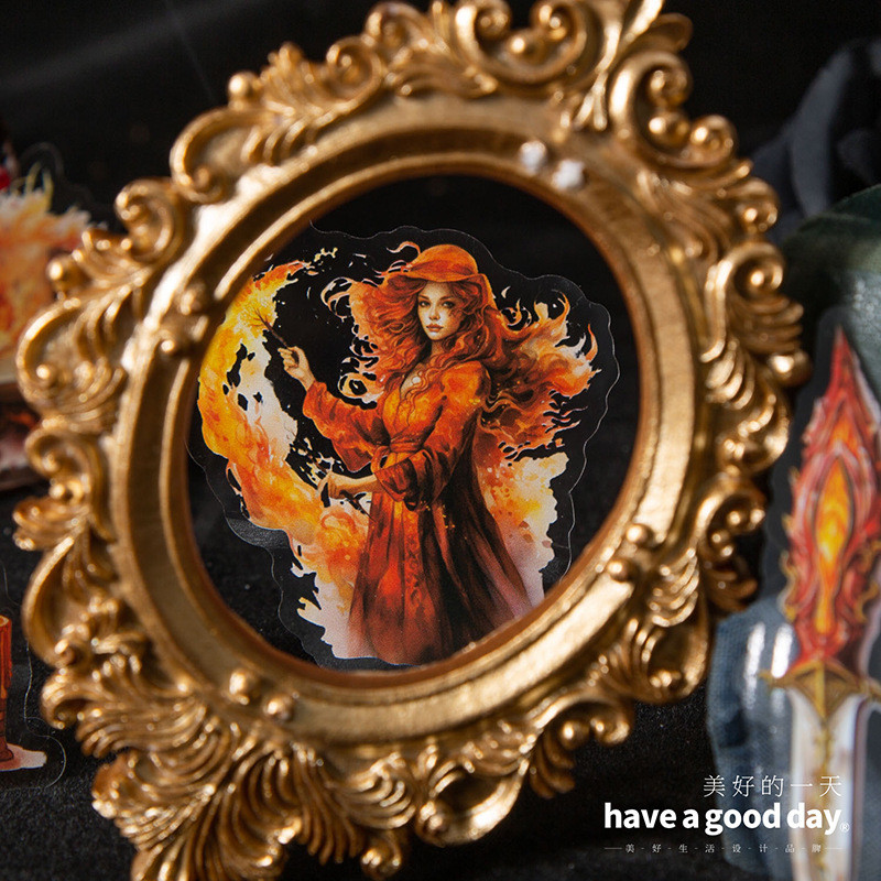 

6 styles 40 sheets / pack PET waterproof material stickers DIY handbook material