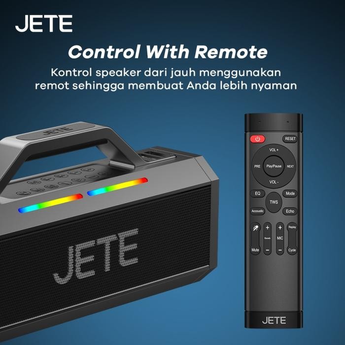 JETE SB1 Speaker Karaoke Bluetooth 2 Mic Super Bass