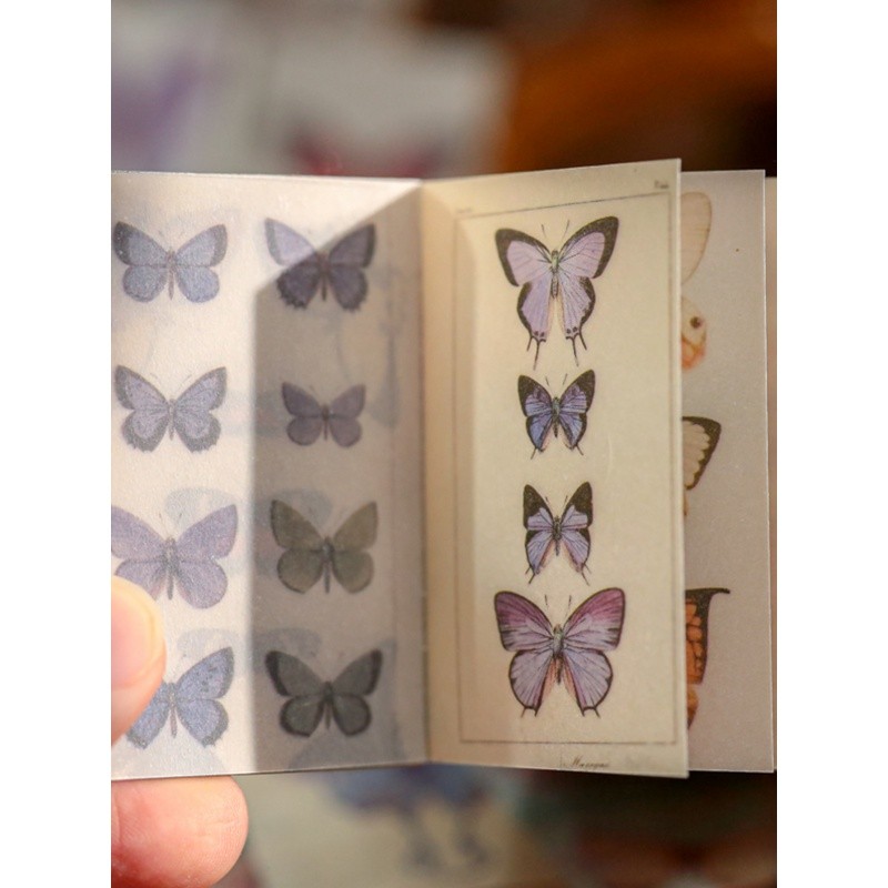 

4 Style 360sheets/book Material Book Retro Collector's Series Ins Flower Butterfly Simple Handbook