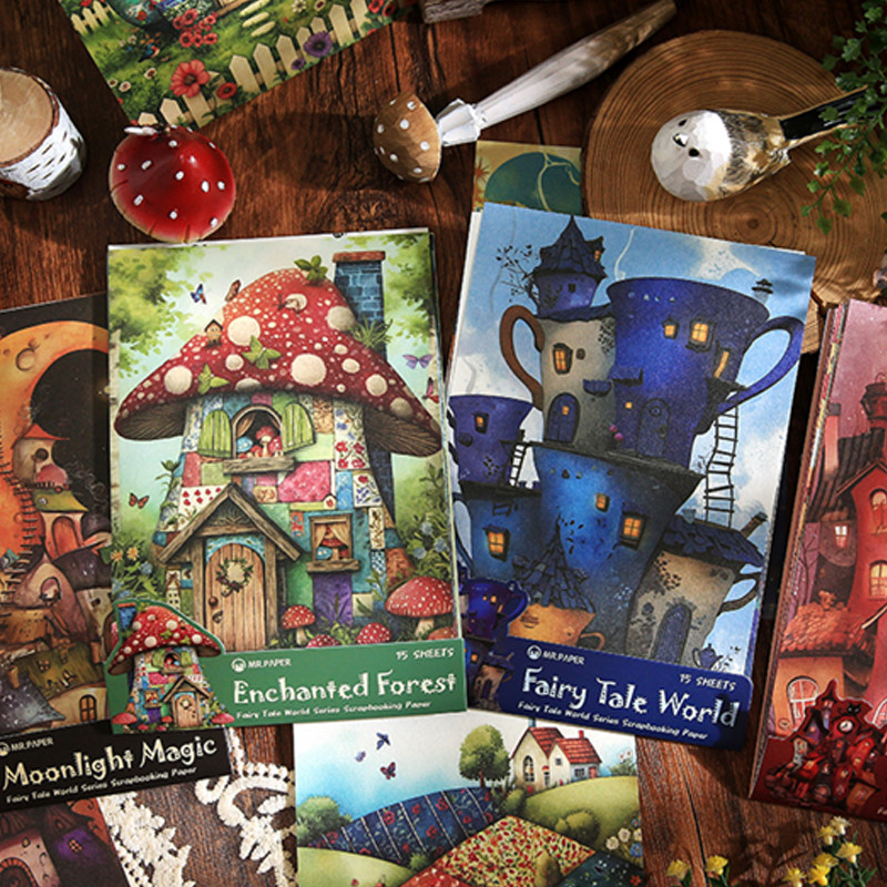 

30pcs Fairytale world series material paper handbook material background decorative paper