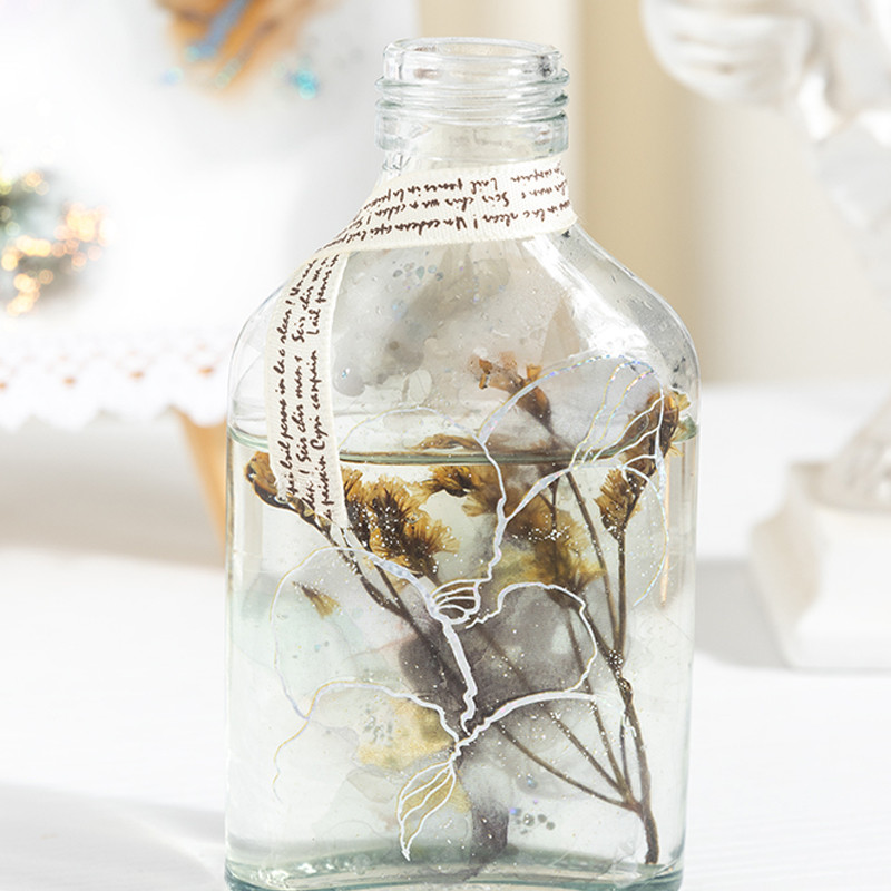 

30pcs Gilt Overflow Series Stamping Silver Watercolour Swoosh Sticker Pack Handbook DIY