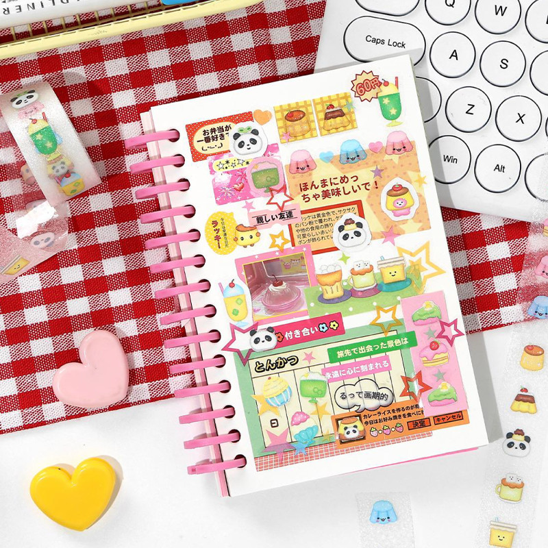 

4rolls/bag Ancient Early Diary Series PET Glitter Sand Die-cut Tape Masking Tape DIY