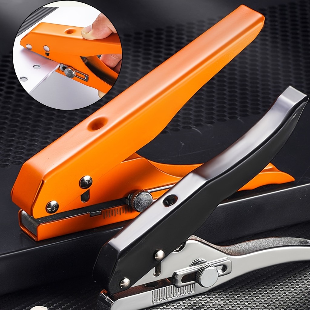 Hole Punch 5/16 inch-8mm Single Hole Punch,Heavy Duty Hole Puncher Single,Paper Punch Portable Hand 