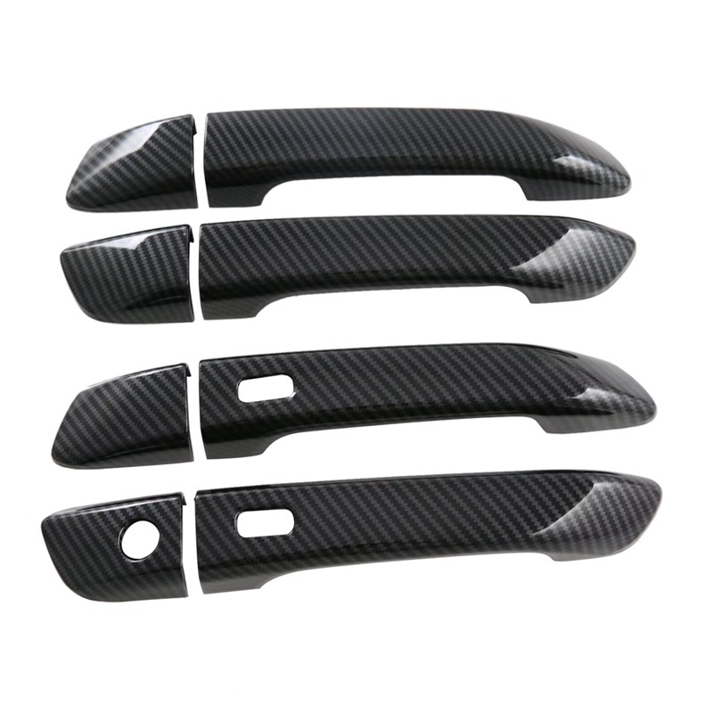 Cat Exterior Door Handle Cover Trim For Isuzu MU-X MUX 2022 2023 RHD Accessories Carbon Fiber