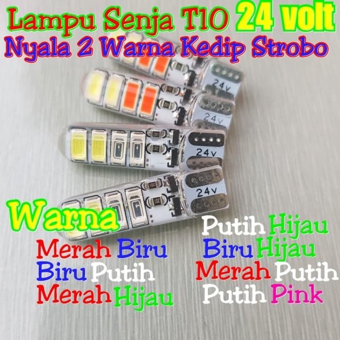 Lampu Led 24 Volt Kota Senja Kedip Strobo Nyala 2 Warna