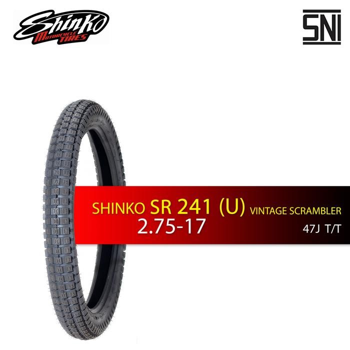 ban SHINKO SR241 (U) 2.75-17 (47J) Trial / Vintage Scrambler/kustom