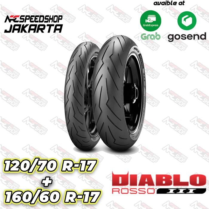 Ban Pirelli Diablo Rosso 3 120 70 17 & 160 60 17 Ring 17 R17 ZX25R RR ZX6R ZX636 ZX10R RR H2 ZH2