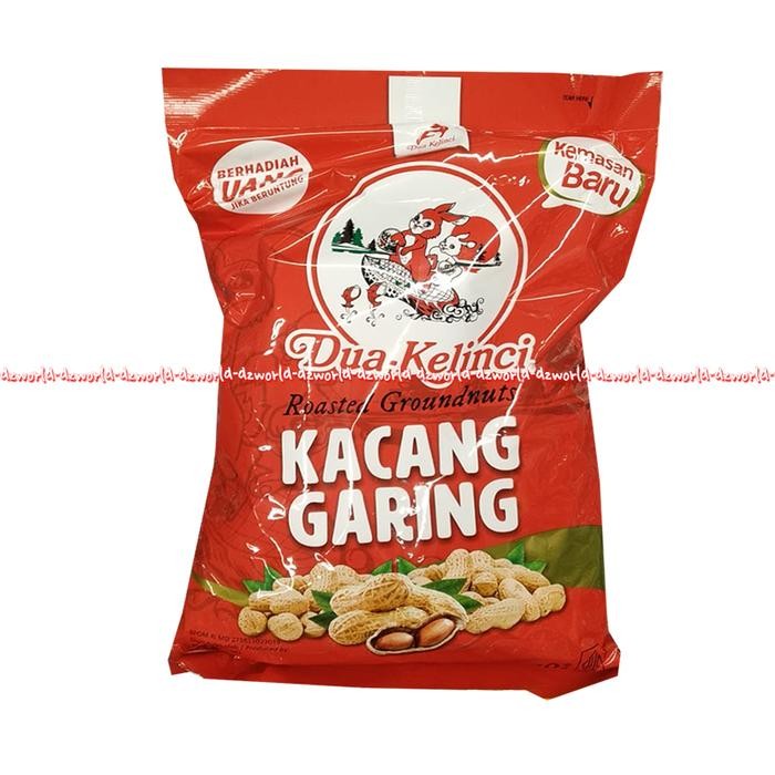 

4ZMI Dua Kelinci Kacang Kulit Roasted Peanuts Cemilan Kacang Garing 200G