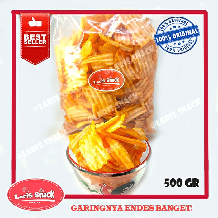 

4ZMI Keripik Singkong Balado Chips Tes Kiloan Curah 500 Gram