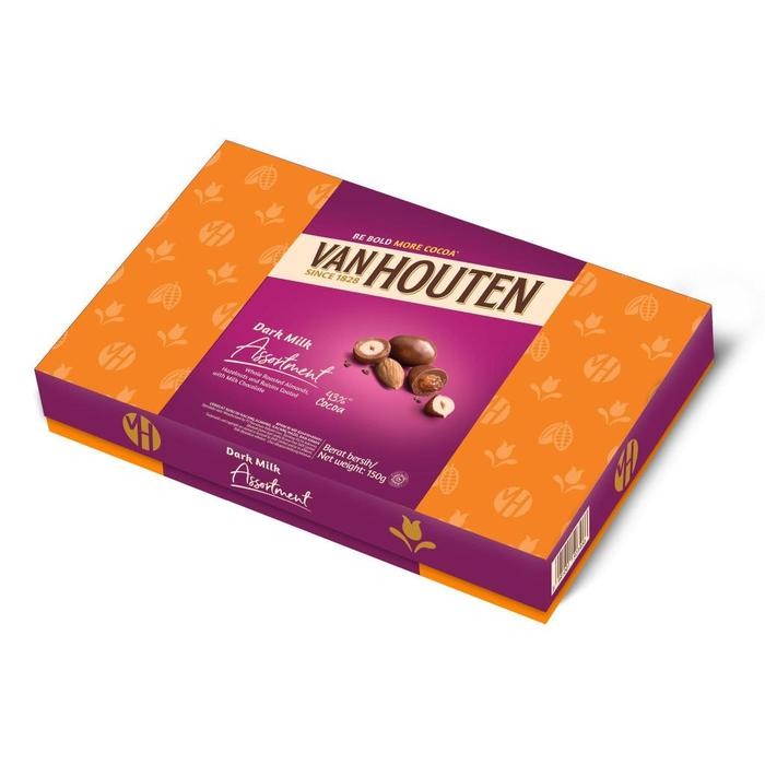 

4ZMI Van Houten Dark Milk Assortment Chocolate Dragees [150Gr/Box]