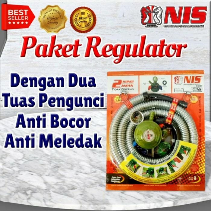 Selang Paket Regulator Gas Nis Double Lock