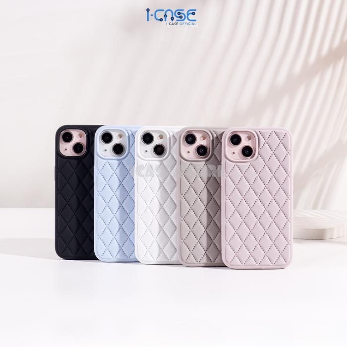 Silicone Rhombic Case Full Cover for iPhone XR X XS 11 12 13 14 Pro Max Black Blue Grey White *