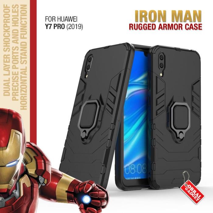 Armor Case Huawei Y7 Pro 2019 Soft & Hard Hardcase Ring Casing Cover *