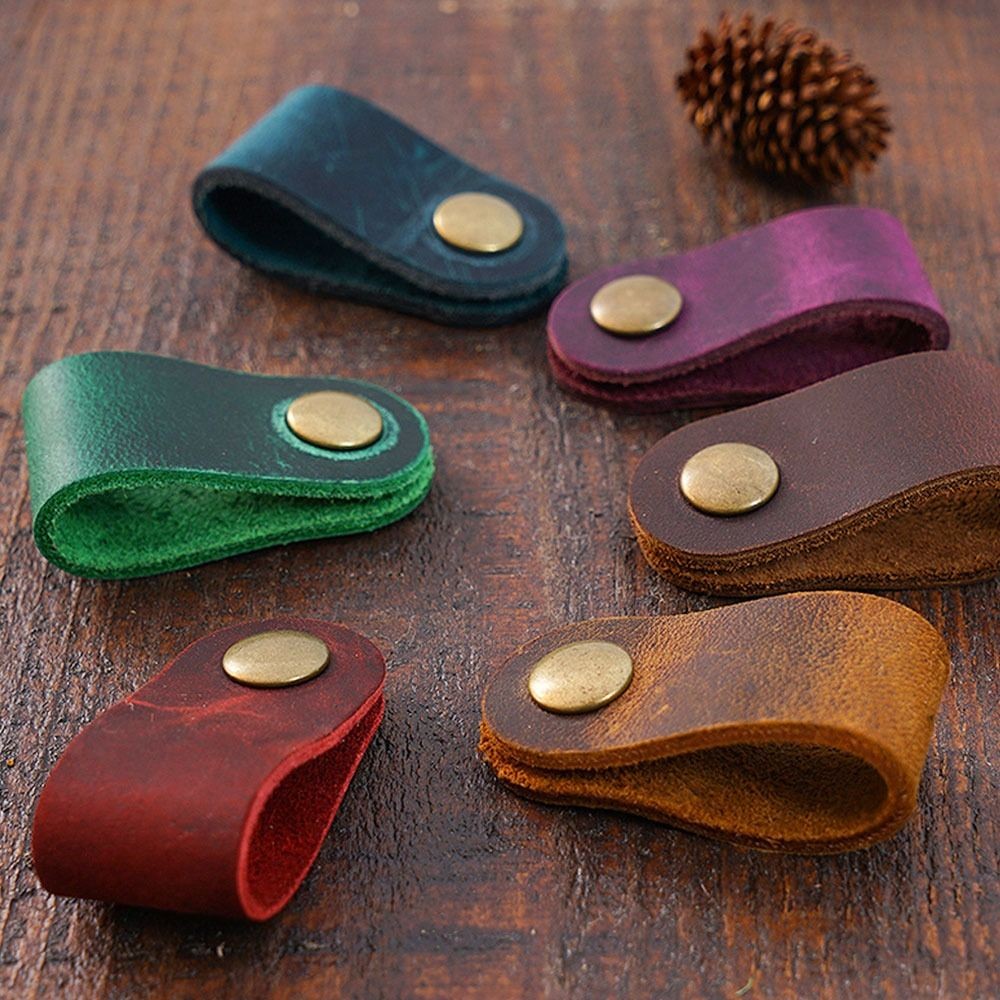 Leather Cable Winder Charger Cable Protector Mini Cord Organizer Cable Management Cord Organizer Des