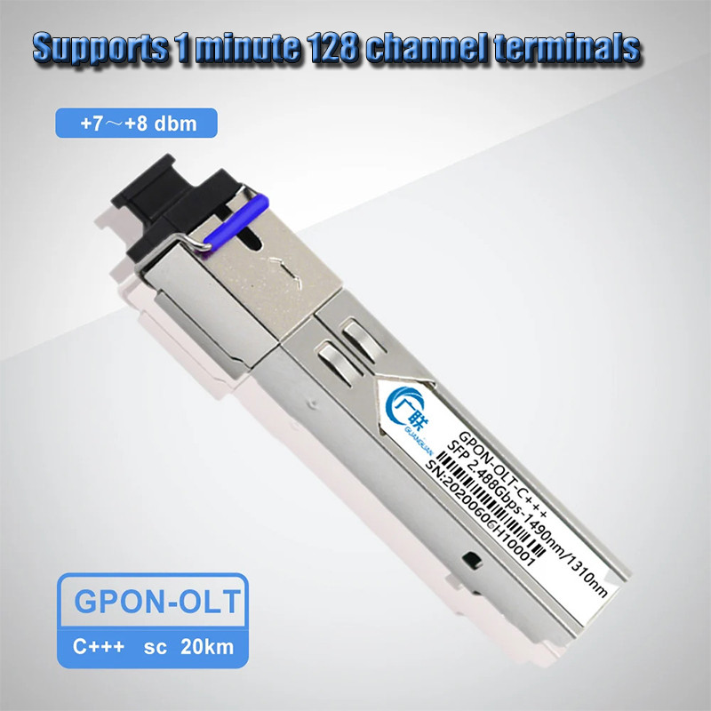 GBIC Optical Fiber Transceiver Module SC GPON OLT C+++ SFP Tx1490/Rx1310nm 1.25G 2.5G OLT Equipment 