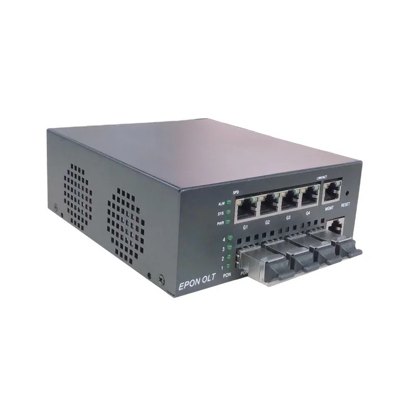 VFL epon 2 4 pon 2 4 8 16 port Ftth olt mini fiber optic equipment 4 ports olt Rj45 uplinks epon olt