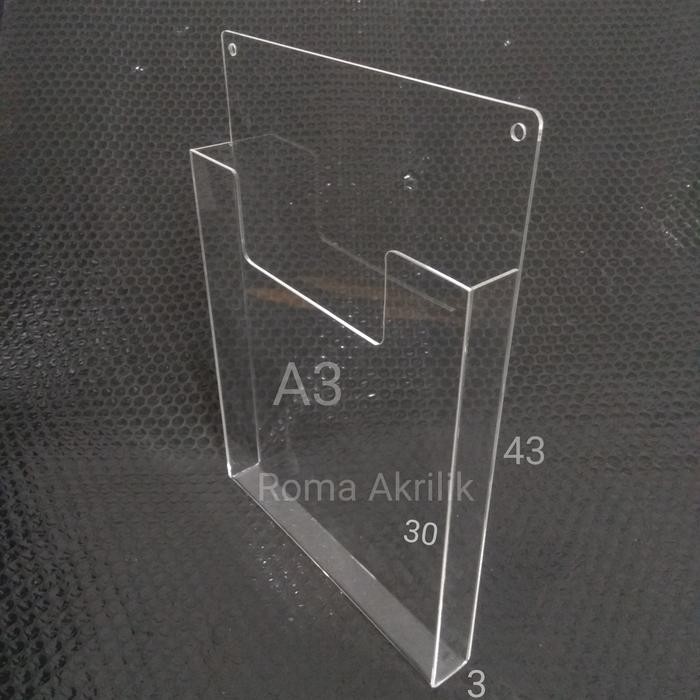 

ASLI Akrilik A3/tempat brosur gantung READY STOCK