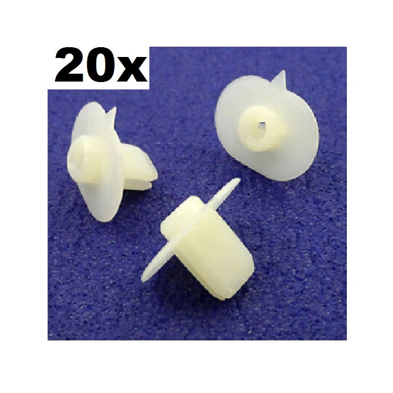20x For Honda Bumper to Wing Mounting Plastic Grommet Nut for Screws