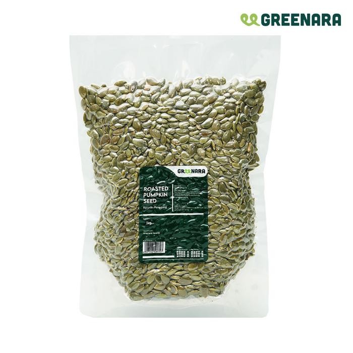 

IOI2 Greenara Roasted Pumpkin Seed 1Kg / Biji Labu Panggang / Snack Cemilan Sehat
