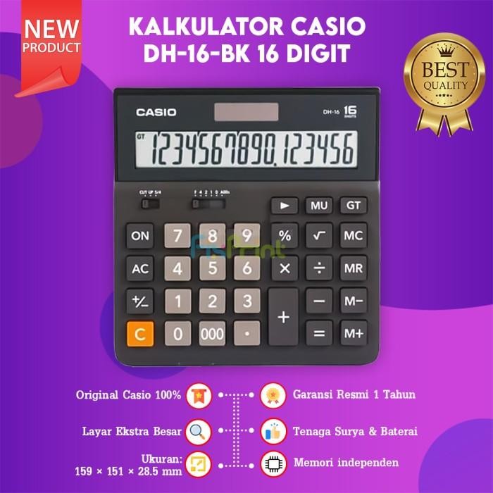 

CALCULATOR CASIO DH16 DESKTOP KALKULATOR NEW ORIGINAL GARANSI RESMI