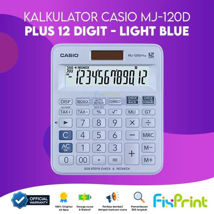 

CASIO KALKULATOR MJ 120D CALCULATOR DESKTOP CHECK CORRECT PLUS 12 DIGIT MJ-120D CEK ULANG BLACK PINK