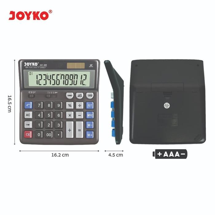 

CALCULATOR / KALKULATOR JOYKO CC-30 / 12 DIGITS / CHECK CORRECT