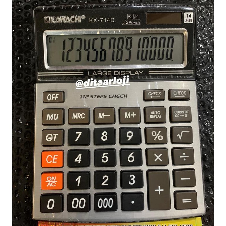 

KALKULATOR DAGANG BESAR KAWACHI KX 714D 14 DIGIT