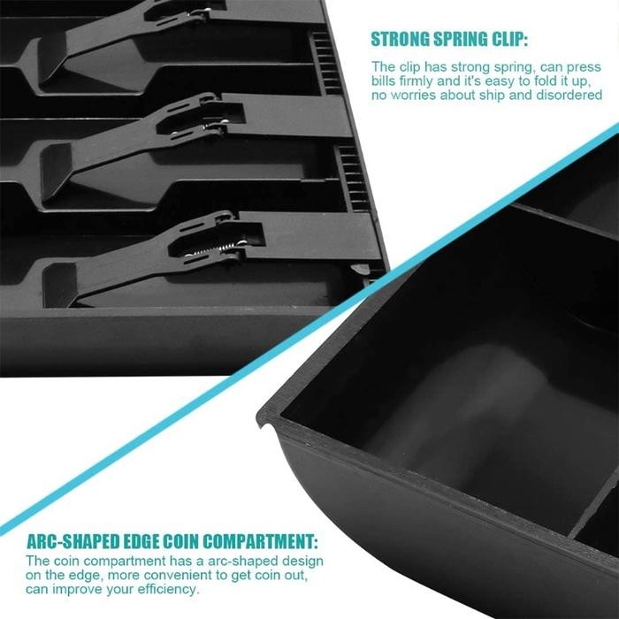 

COD LACI UANG KASIR 5 SEKAT HITAM DENGAN 5 GRIDS & KLIP BAJA TAHAN LAMA UNTUK PETTY CASH DAN EVENT