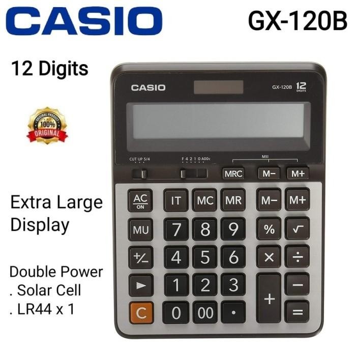 

CASIO GX-120B-CALCULATOR DESKTOP KALKULATOR MEJA KANTOR OFFICE GX 120B