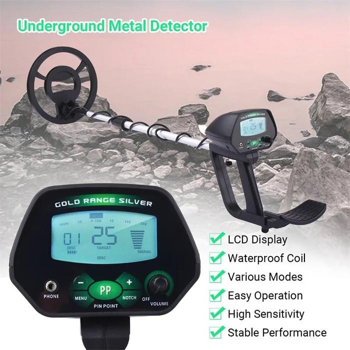 Gercep Metal Gold Detector Alat Pendeteksi Logam Emas Bawah Tanah