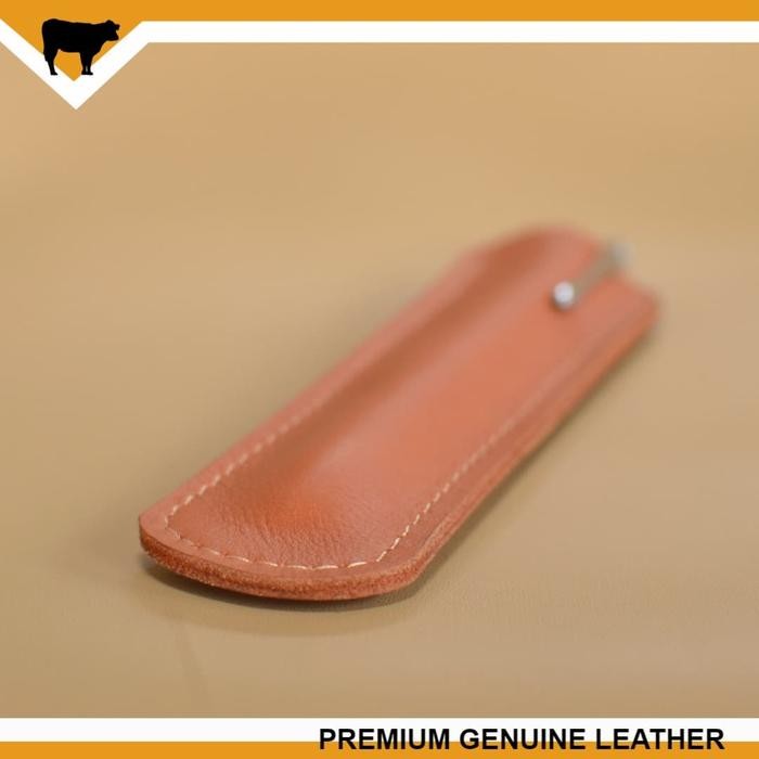 

Leather Goods Pen Case Tempat Pulpen Dari Kulit Asli Brown Tan