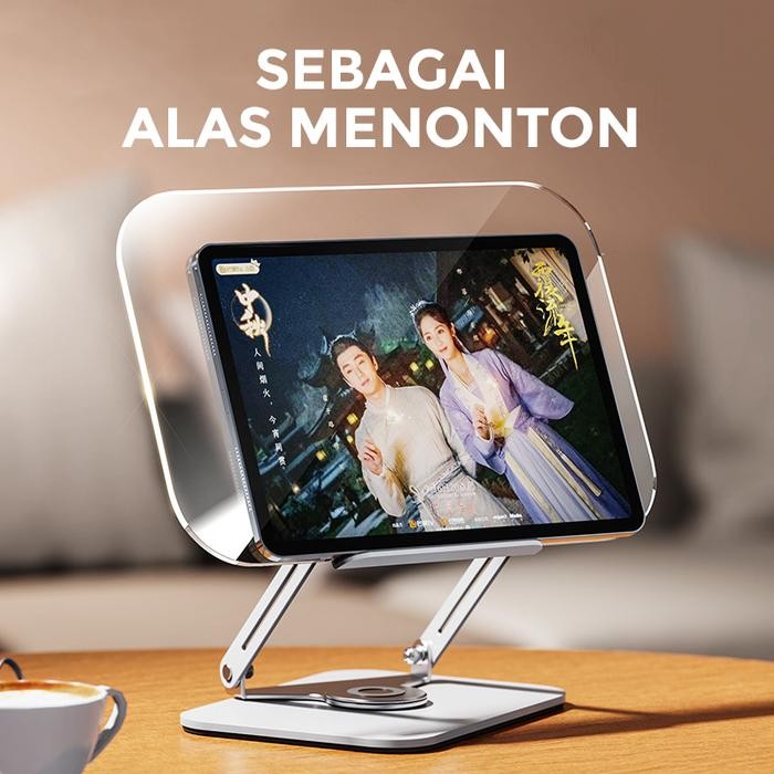 

Penyangga Buku Akrilik R15 Book Stand Reading Holder Ipad Tablet 360